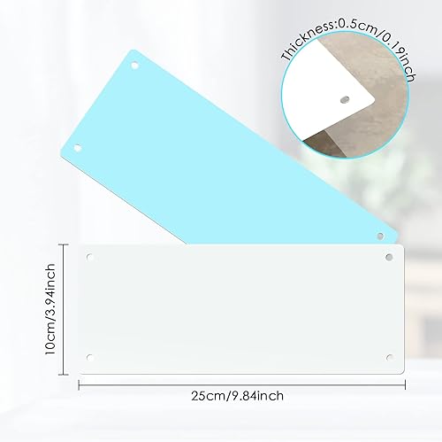 Miniatura 2 de Letrero de aluminio en blanco  Blanco  9.84 pulgadas de alto, 3.94 pulgadas de ancho, aluminio  Paquete de 24 (9.84 x 3.94 pulgadas, blanco-24