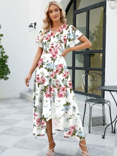 Image of ZZV Formal Dresses for Women Gowns Evening V Neck Wedding Guest Dresses