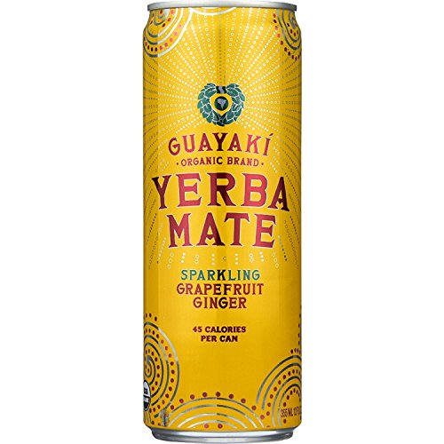 Guayaki Yerba Mate Grapefruit Ginger Sparkling Mate, 12-ounce Can...