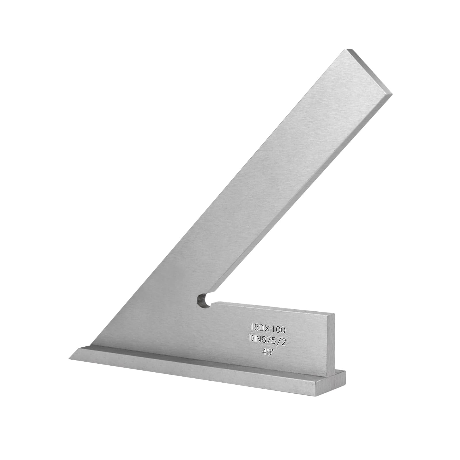 T Tulead 45 Degree Machinist Engineer Square Angle Ruler Tool with Seat, Steel Miter Square 150×100mm