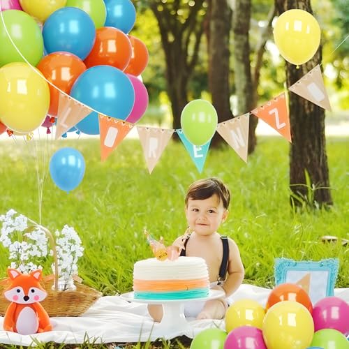 Image of Tropical Balloon 50 Pcs Yellow and Green balloons 12 inch Pink and Orange Summer Balloons for Party Decorations, Wedding Backdrop, Birthday, Baby Shower, Pool