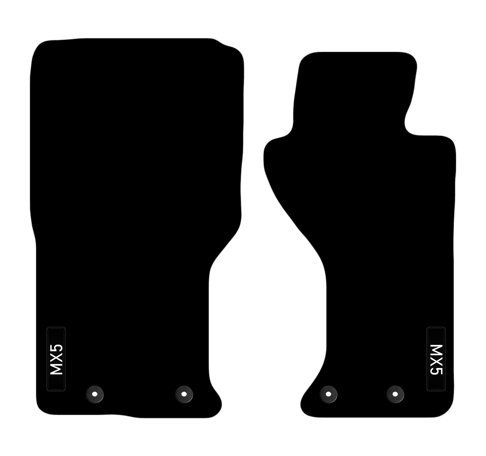 Carsio Carpet Car Mats For MX-5 2015+ Onwards with MX5 logo Carpet Car Floor Tailored Fit Floor Mat Complete Accessory Custom Fitted - All Weather, Anti-Slip Backing & Black Trim