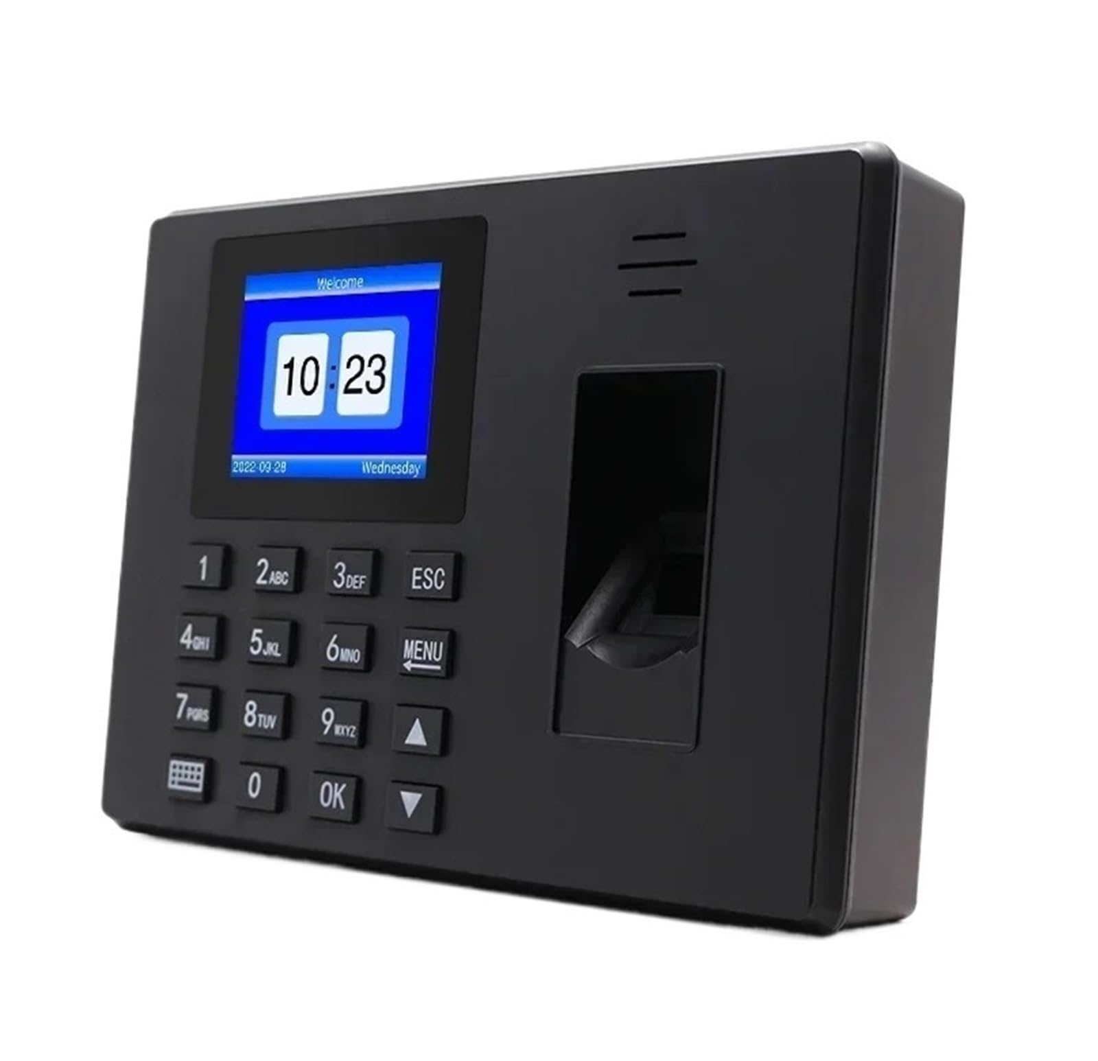 Reloj de Fichar, Reloj de tiempo USB con huella dactilar biométrica, grabadora de de asistencia de oficina, máquina de cronometraje for empleados, lector