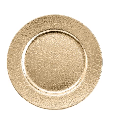 Kingrol 6 Pack 13 Inch Gold Charger Plates, Round Dinner Chargers, Heavy Duty And Reusable Decorative Plates For Wedding Party, Elegant Place Setting, Glam Table Decor #TOP1