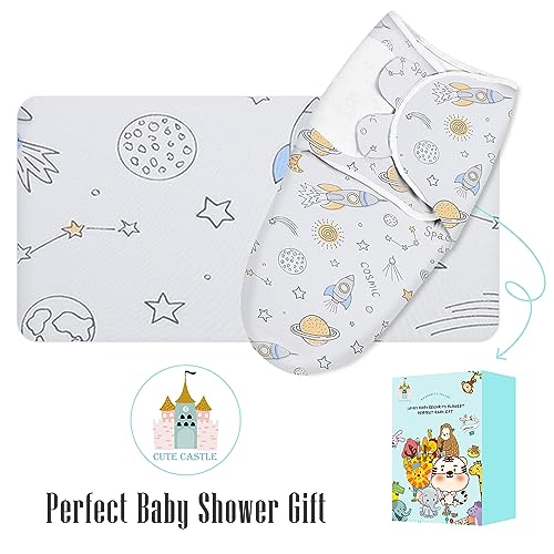 Cute Castle CC-SWA-3P-ROBOTAIRSHIPSHIP 3-Pack Baby Swaddle Sleep Sacks thumb #2