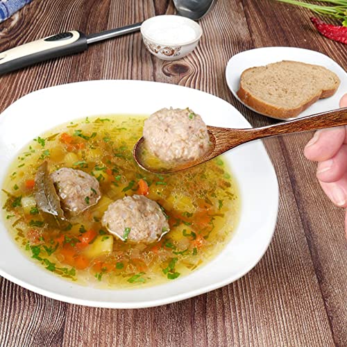 12 Pcs Wooden Spoons, Dakuan 2 Style Small Wooden Spoons, Wooden Spoons For Eating, Soup, Rice, Coffee, Spices, Tea, Jam(6 Inch And 5.5 Inch) #TOP7