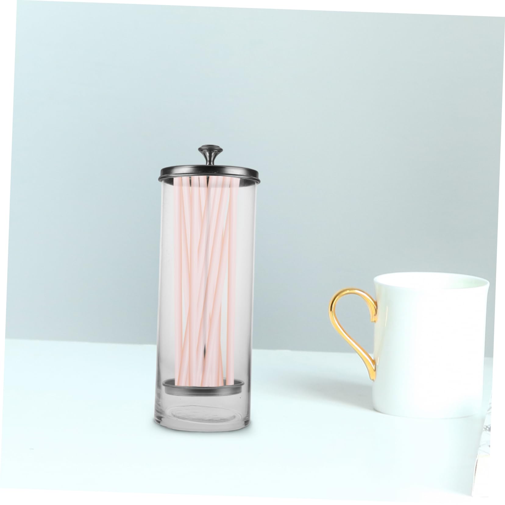 OFFSCH Straw Dispenser Holder Straw Organizer Bucket with Base for Makeup Brushes Spoons and Kitchen Utensils Stylish Storage for Home and Restaurants