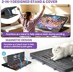 1000 Pièce Tilting Jigsaw Puzzle Board avec 2-in-1 support & Couverture, 3 Tableau de Puzzle Réglage d'Angle avec 6 Tiroirs colorés, Jeux de Jigsaw légers pour les adultes