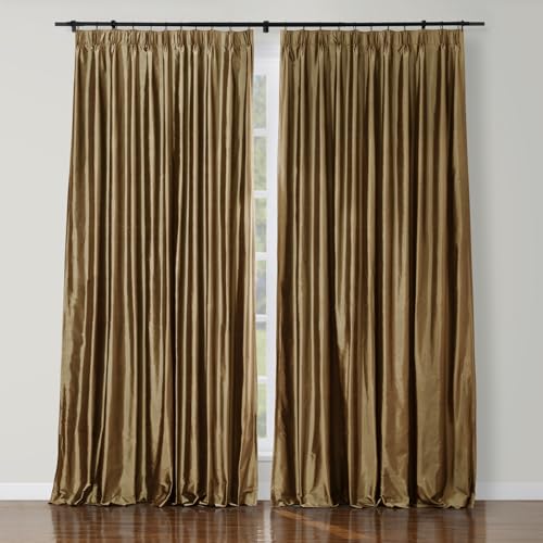 TWOPAGES 100% Dupioni Silk Pinch Pleat