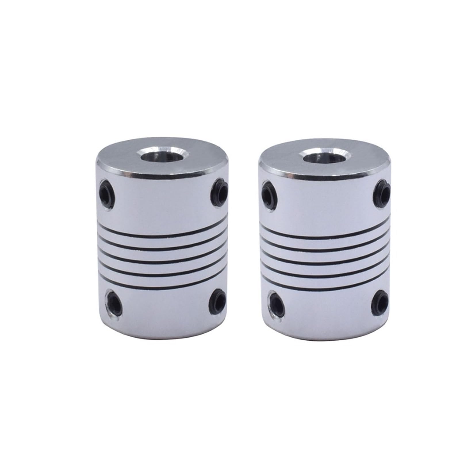 Accouplement d'arbre Flexible en aluminium prune, 10 pièces, D19 L25 5x 5/5x 6/5x 8/5x1 0/8x 8/8x1 0/10x1 0/6.35x8mm, coupleur de connecteur Flexible de moteur(5mm to 10mm)