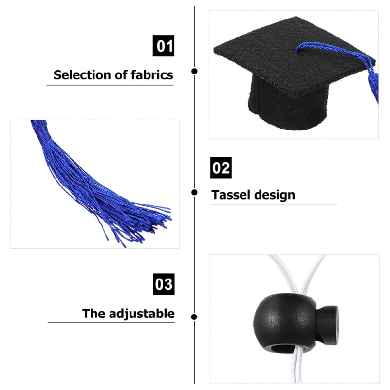 Gorros de graduación para mascotas PRETYZOOM azul miniatura 3