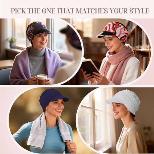 4 Piezas de Gorros Elásticos para Quimioterapia para Mujer miniatura 7
