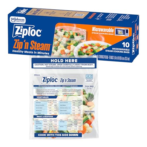 Ziploc Zip 'n Steam Food Storage Cartons for Meal Prep,