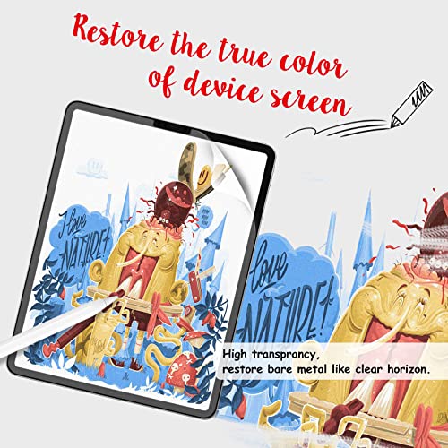 BERSEM 2-Pack Paper Screen Protector Compatible with iPad Pro 12.9 (2022 & 2021 & 2020 & 2018 Models) Anti-Glare - Image 4