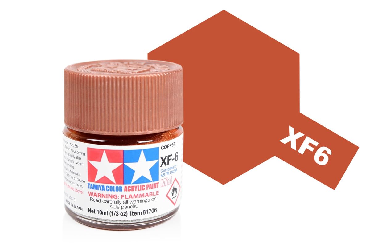 Amazon | タミヤ アクリル ミニ XF6 銅 TAM81706 プラスチックペイント