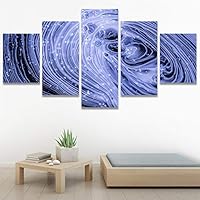 SIGNWIN 5 Panel Canvas Wall Art Modern Art Abstract Fluids for Home Decorations Ready to Hang - 60