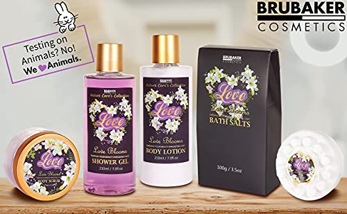 BRUBAKER Beautyset Paarse Bloem Magic - Bad en Body Set - 7-delige Cadeauset in Glitter Stiletto - Image 6
