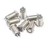 BYLSAGWHT 1PC 12mm Flache grüne licht Metall Taste Schalter netzteil selbst-verriegelung runde 5v 12V 24V