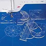 Quiltschablonen 6 Stück Lineal Set, freie Bewegung, Quilt-Schablone, Acryl Quilting-Rahmen, Lineal Vorlagen Quilting Vorlagen Musterset, DIY Stricken Nähwerkzeuge für Nähmaschine