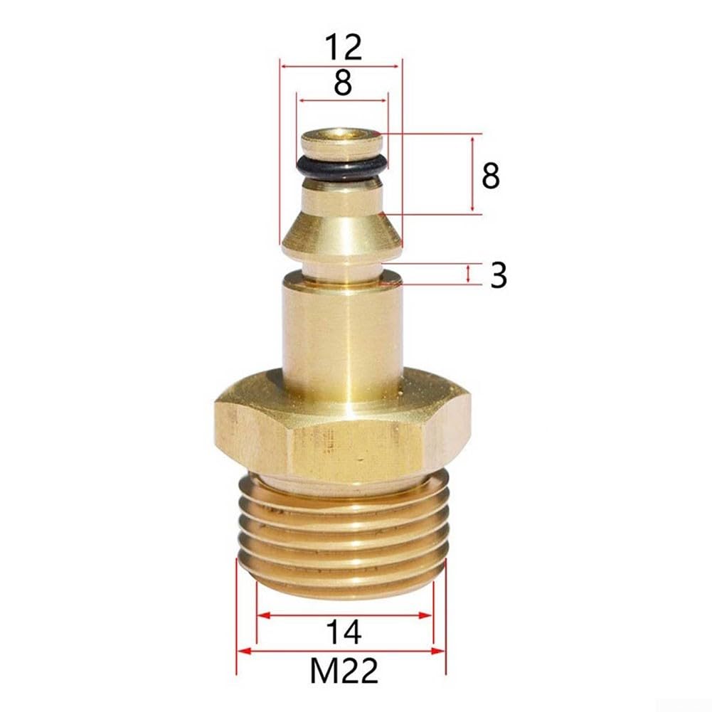 M22 Adapter High Pressure Washer Hose Adapter, Quick Connector Convert Tool For High Pressure Washer Hose Pipe(for Leach)