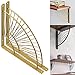 Barrageon 1 Par Soportes Estantes Sector Heavy Duty Set 30 CM Pared Flotante Bricolaje Colgante Robusto Estantería Hogar Oficina Restaurante Decoración Almacenamiento (Dorado)