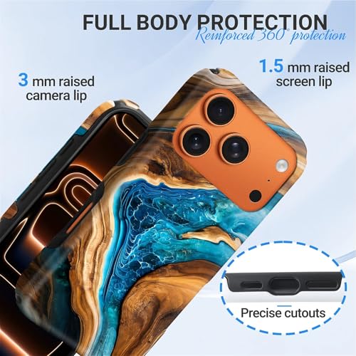 Coque iPhone 17 Pro contre les rayures avec double couche bois résine MagSafe - 5