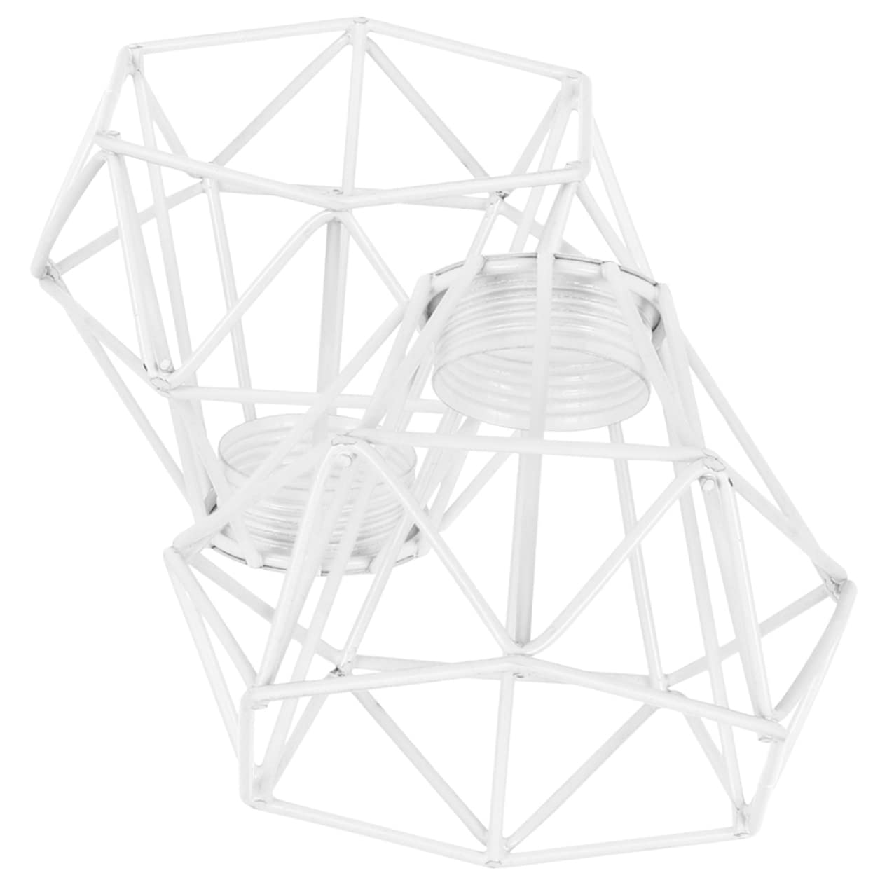 Hoement Vintage Metal Lampshades 2pcs Diamond Shape Ceiling Lamp Shades Decorative Metal Lamp Covers for Restaurant and Hotel Lighting