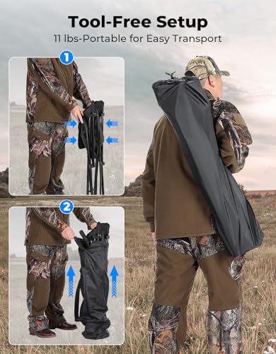 KEMIMOTO-Portable-Lightweight-Folding-Camping-Chair-4-Legs-Adjustable-Height-300lbs-Capacity-Comfortable-Breathable-Stable-Seats-for-Outdoor-Hiking