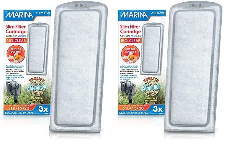 Marina Filtre pour Aquariophilie Cartouche Bioclear Slim (Lot de 2)