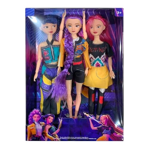 KPOP Muñecas Juego de 3 Figuras de Juguete KPOP Merch, Set de Figuras Coleccionables Dem0n, Figuras de Anime para Decoración, Regalo para Fans de K-Pop, Niño, Chica, K-Pop Dolls Estatua (A)