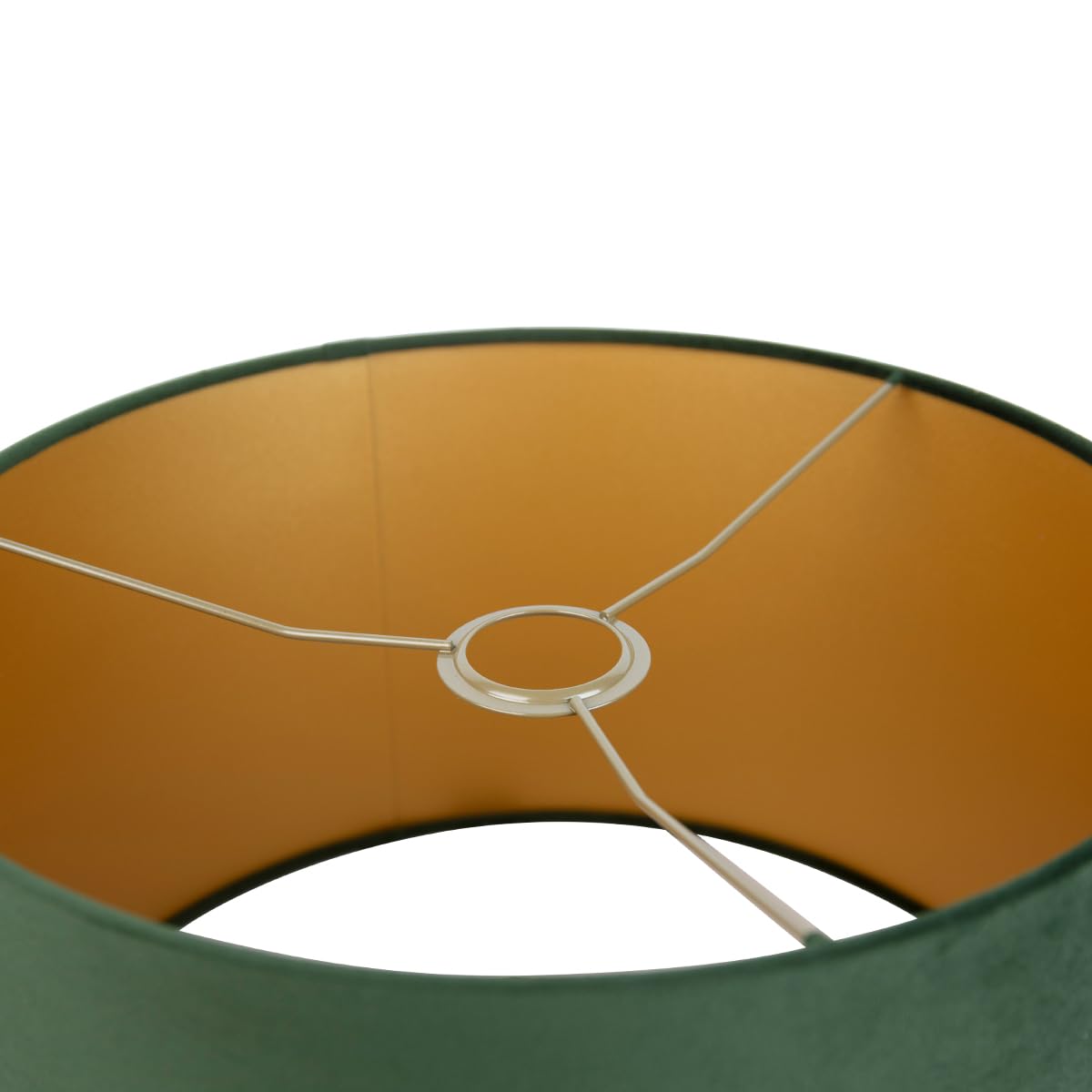QAZQA cilinder velours - Paralume Classico - luce - Ø 350 mm - Verde -