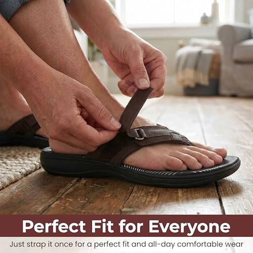 Image of Clarks Womens Breeze Sea Flip-Flop Sandals - Comfortable Flip Flop with Adjustable Hook and Arch Support - Casual Summer Wearing Cloudsteppers for Everyday