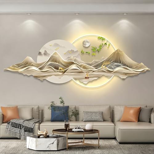 Plug-in Power Supply Hanging Mural,LED light painting for master bedroom