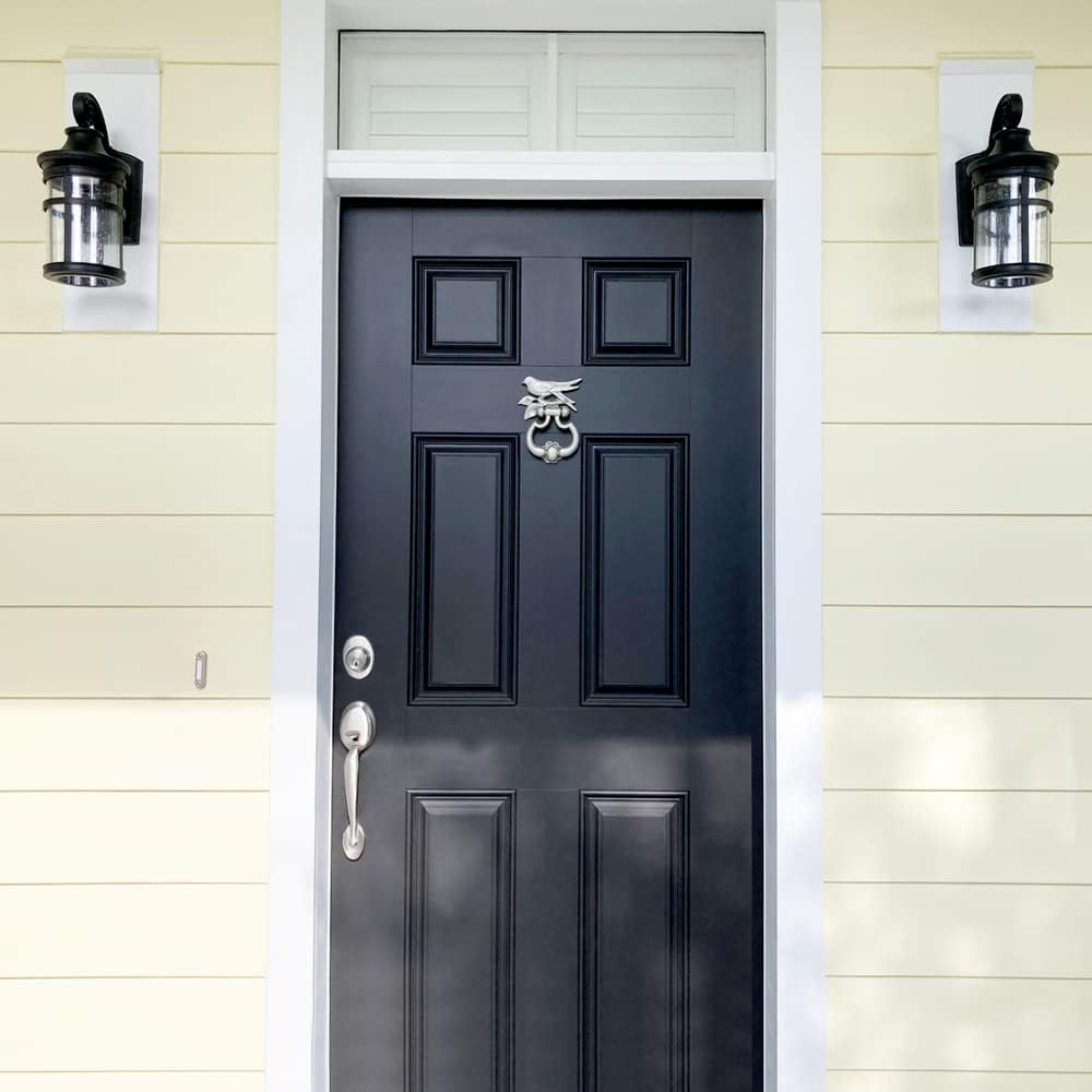 Maxxima LED Outdoor Porch Light w/Seeded Glass, Dusk to Dawn Sensor, 700 Lumens, 3000K Warm White