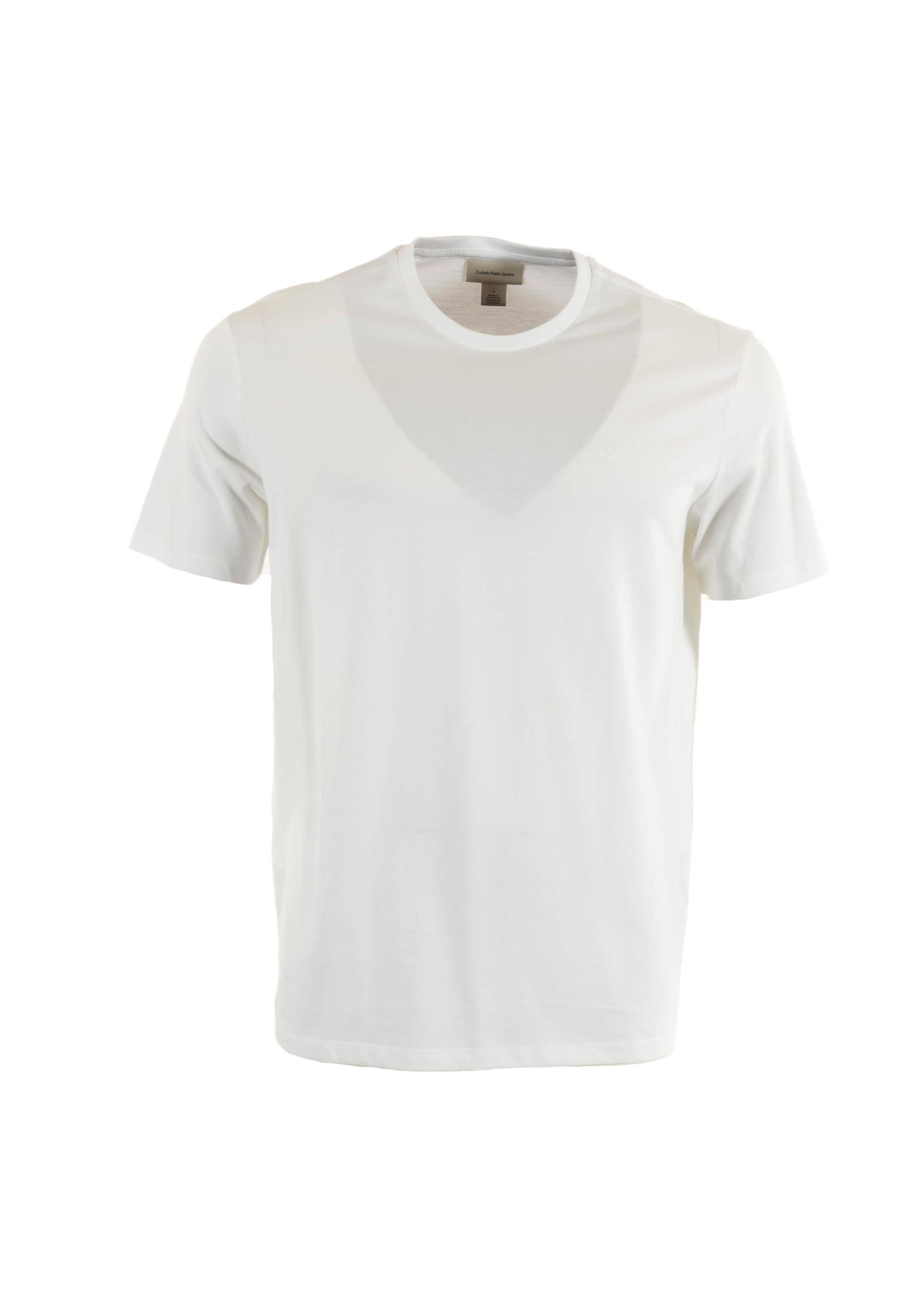 Calvin Klein Jeans Men's White Round Neck Short Sleeve Cotton T-Shirt - T-Shirts - Xl- Tops