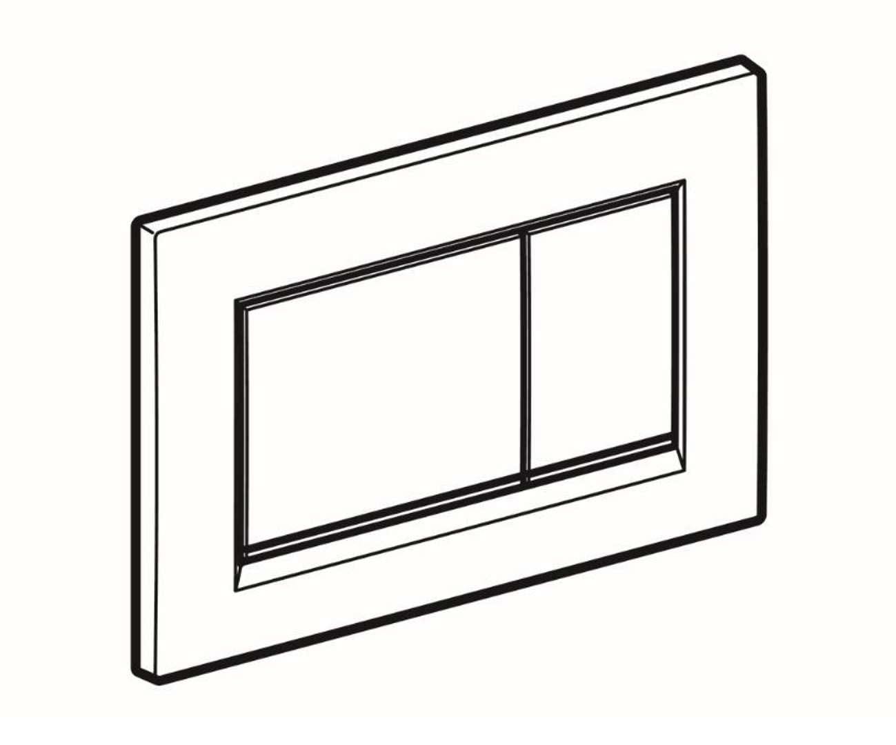 Geberit, Placca di comando Sigma30 115.883.11.1, per risciacquo a 2 quantità, bianco alpino 115883111