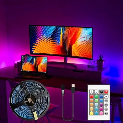 5050 Phantom Tiras De Luz De Color for La Habitación, Luces Led Montón De Control Remoto, El Brillo Se Puede Ajustar Sin Estroboscópico,fuente De Alimentación USB,se Puede Utilizar for Juegos,música(5