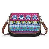 IMPCOKRU Small Handbag Leather Bag,Boho Flowers Boho Flowers,Shoulder Bag Waterproof for Women Girls