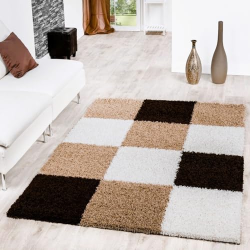 Image of & Carpet Handmade Shaggy Pure Microfiber Smooth & Anti-Skid Carpets for Bedroom & Living Room, 2 inch Thickness Size- 2X6 Feet