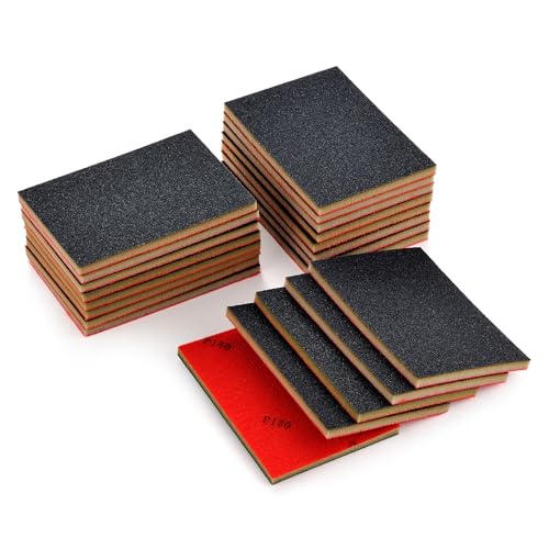 Image of MAXMAN Sanding Sponge Set, 180 Grit Foam, Wet /Dry Sandpaper for Wood /Metal