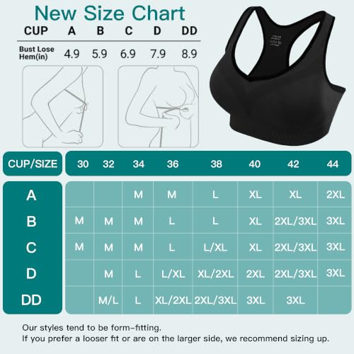 Image of Double Couple Sports Bras for Women Racerback High Impact Support Gym Top