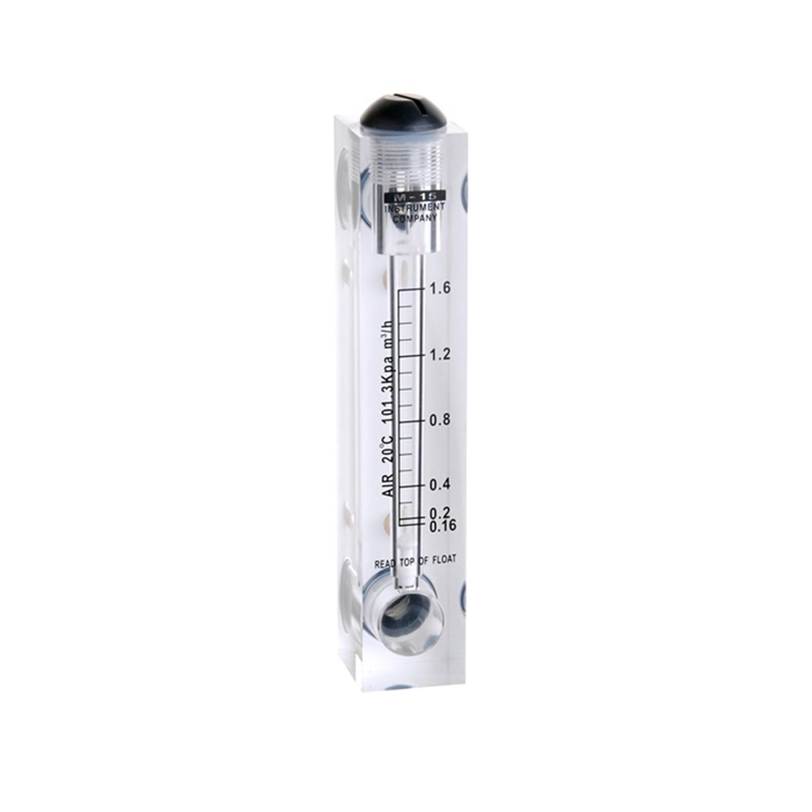 1 caudalímetro de gas, caudalímetro de aire, rotámetro sin válvula de control LZM-15T 12-120 LPM, 24-240 LPM, 48-480 LPM, 72-720 LPM(0.25-2.5 m3 Per Hour)