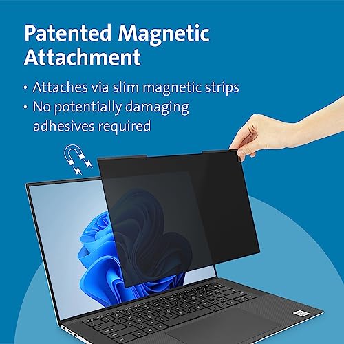Image of Kensington MagPro Magnetic Laptop Privacy Screen 16 inch, Removable 16:10 Laptop Privacy Filter Shield, Anti-Glare, Blue Ray Reduction, Compatible with HP /Dell /Acer /Asus /Lenovo (K55256WW)