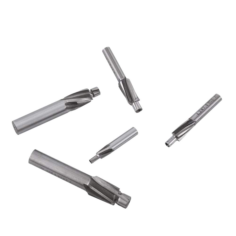 Jadeshay Fraise En Bout, Fraises à lamer M3 M4 M5 M6 M8 Fraises HSS pour l'usinage CNC de l'aluminium, du cuivre et de l'acier