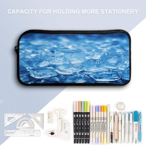 Printed Backpack With Lunch Pack Storage Box Case Blue Ice Cube Background 3pcs Lightweight Travel Backpack4
