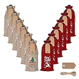 Adatto per le decorazioni natalizie, per contenere i regali di Natale, le caramelle e il vino rosso, per aggiungere un'atmosfera festosa alla tua festa con le nostre coperture per bottiglie di vino.