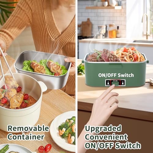 IFENROL Electric Lunch Box for Adults, 1.8L 100W Heating Lunch Box for Men - image 2