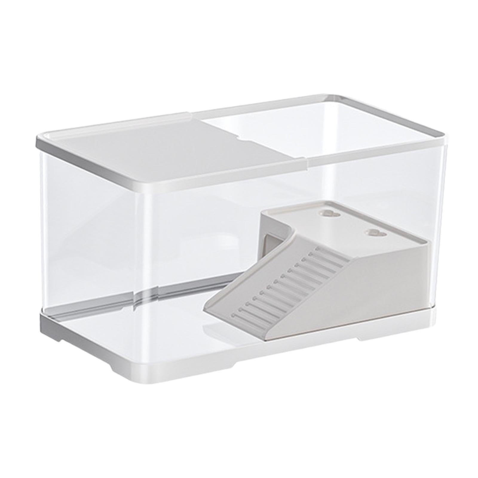 Acuario para Tortugas Acuario para Tortugas de Reptiles Caja de Cría de Tortugas Tanque con Área de Nado Alimentación Y Rampa Material Acrílic, m