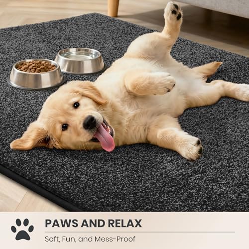 PURRUGS Dirt Trapping Indoor Door Mat, 24" x 35.5", Charcoal - Image 3