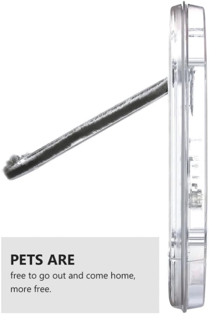 VANZACK Plastic Easy Installation for Dogs and Kittens with Two-Way Access Pet Door Round Shape Sturdy Plastic Material, for Door Use in Homes and Apartments